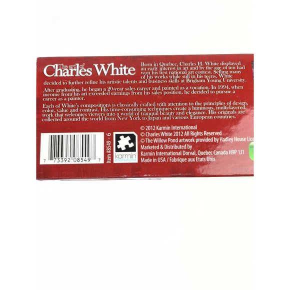 The Art of Charles White 1000 Piece Jigsaw Puzzle The Willow Pond UNOPENED - Picture 3 of 3